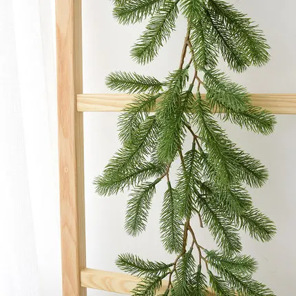 Рождественская гирлянда 2 м украшение со снегом Рождественское из ротанга