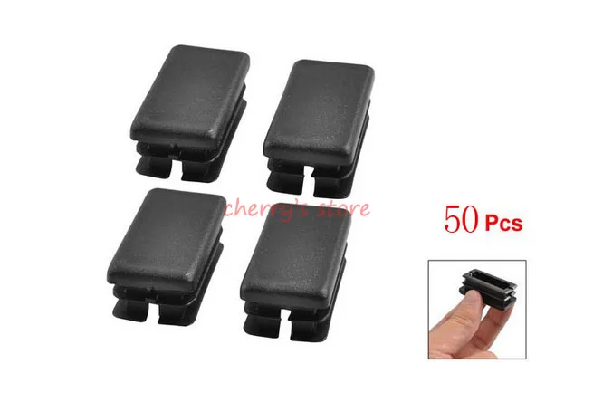 Бесплатная доставка 50 шт./лот прямоугольные вставки из черного пластика для труб