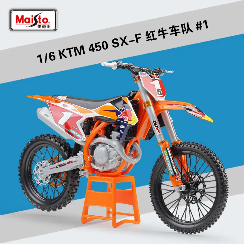 Number 1 1 шт. Maisto 1:6 KTM 450 SX-F литая металлическая модель спортивный гоночный мотоцикл модель для коллекционной - Цвет: Number 1