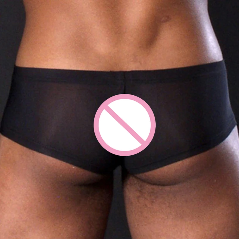 Для мужчин сексуальное нижнее белье супер тонкий трусы боксеры с низкой талией