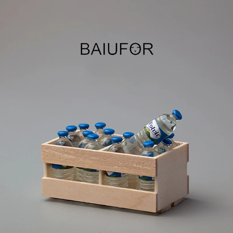 6 шт. миниатюры BAIUFOR 1:12 бутылка для воды и пива колы DIY статуэтки террариума Феи сад