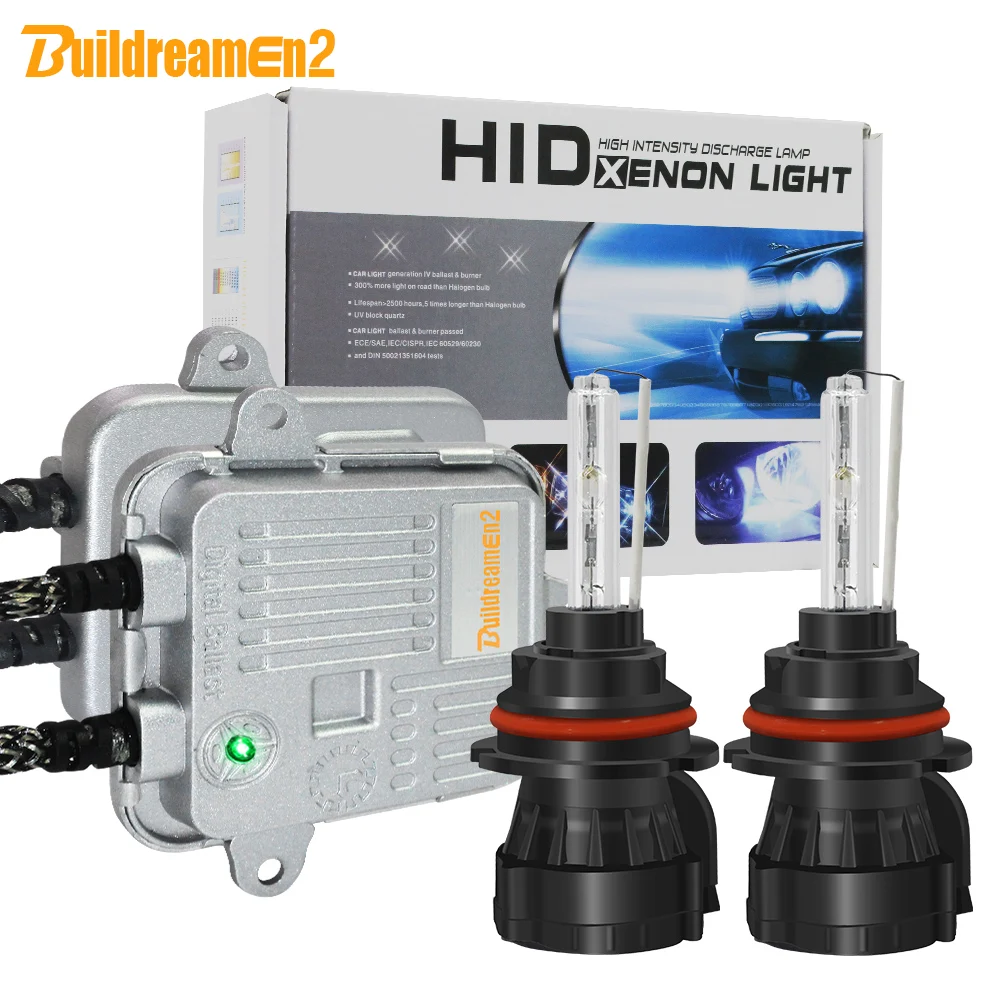 Buildreamen2 55W 9007 Hi/Lo фара AC Xenon свет комплект балласт + лампа жгутовый провод 4300 K 12000