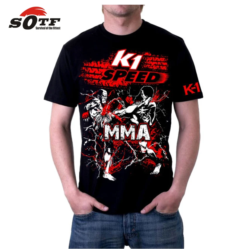 SOTF MMA свободные дышащие хлопковые летние мужские спортивные свитер бокс mma шорты