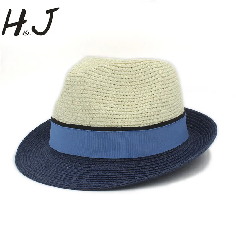 Женская и мужская соломенная шляпа от солнца летняя пляжная Панама гангстер