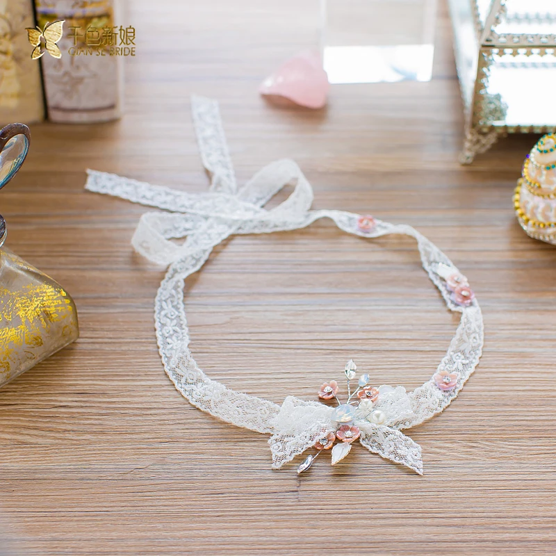 Элегантный Прозрачный Кристалл повязка Свадебный Мягкая Сеть ручной белый