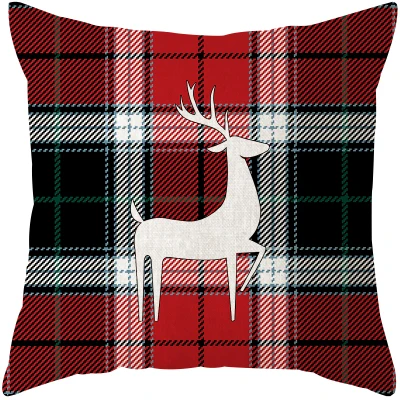 

Новогодний подарок, декоративные наволочки, простые европейские хлопковые наволочки в виде красного оленя, оптовая и розничная продажа диванных наволочек