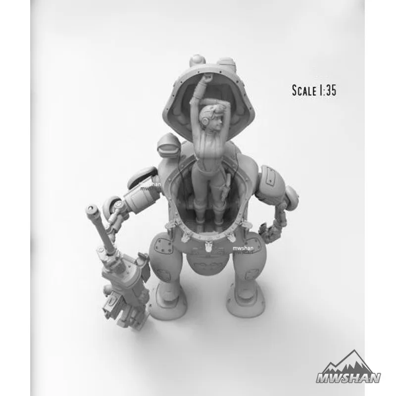 1/35 робот Женская механическая сборка военные модели строительные
