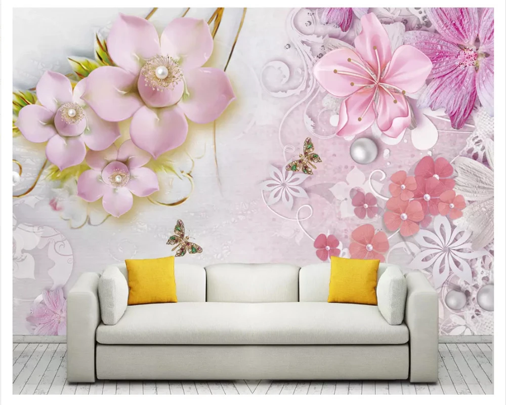 

beibehang Modern minimalist personality three-dimensional fashion decoration wallpaper embossed flower background papier peint