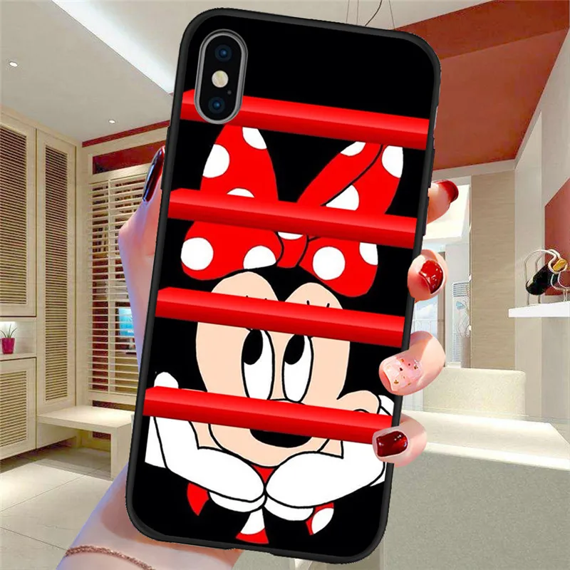 Мультфильм для iPhone X XR XS Max 5 5S SE 6 6S 7 8 Plus Oneplus 5T Pro 6T чехол для телефона Funda Coque Etui funda capinha mouse