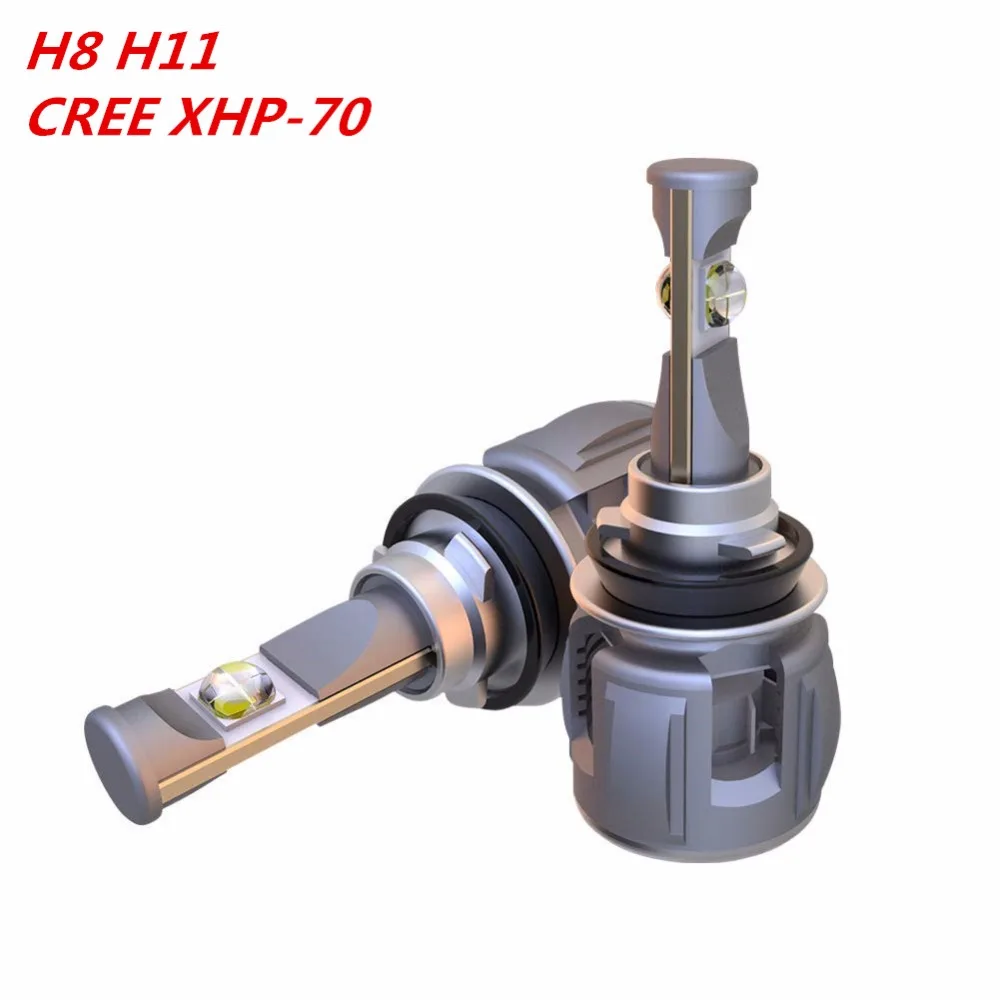 New Turbo Car Headlight Bulbs W/CREE XHP70 Chip Lens 120W 15600LM 6000K H7 H4 H1 9005 D2S Led Bulb Kit For Auto LED Headlights | Автомобили