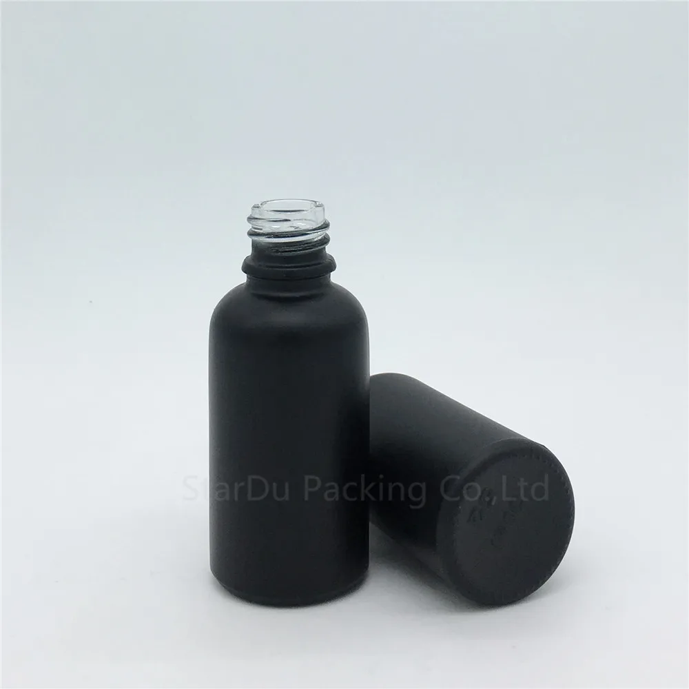 

480pcs 30ml Empty Black Glass Essential Oil Bottle With Gold Aluminum Ring dropper, 30CC Glass Perfume Bottle