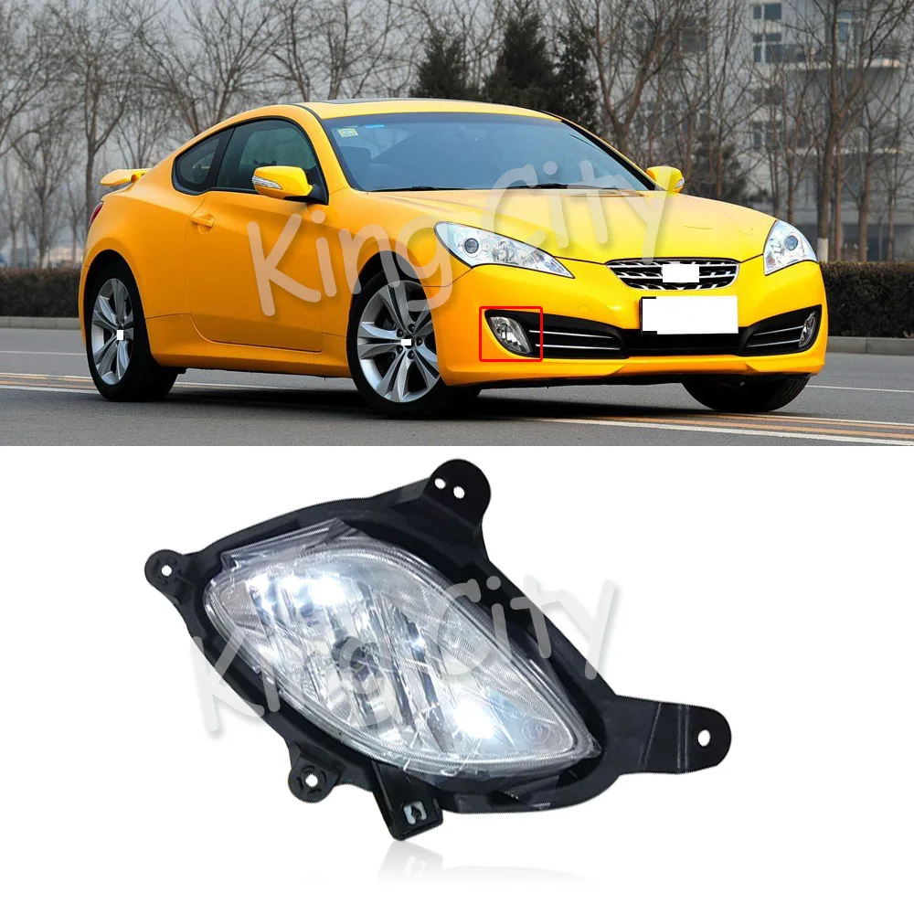 Capqx для Hyundai Genesis Coupe 2009-ПТФ в передний бампер автомобильная лампа DRL дневные ходовые огни Противотуманные фары в сборе