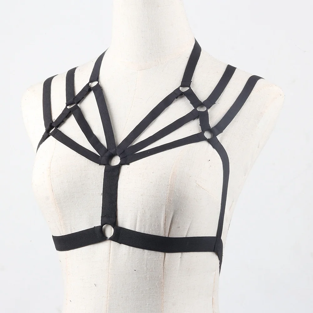 New arrived sexy lady cup-less bra belt club women caged binding underwear lingerie pastel goth garterbelt harness | Женская одежда