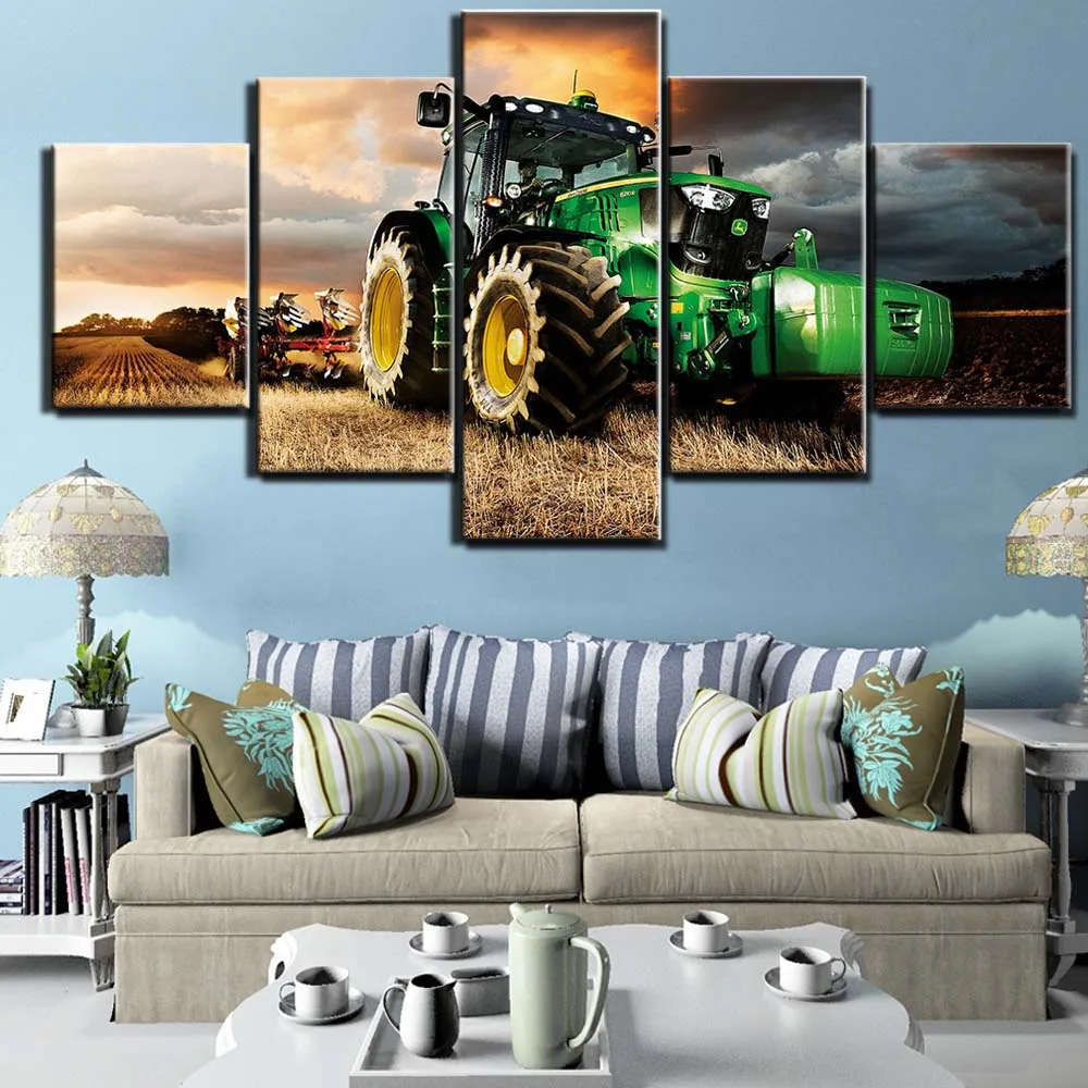 Холст Картина 5 шт. искусство трактор HD печатных wall art home decor холст картина печать