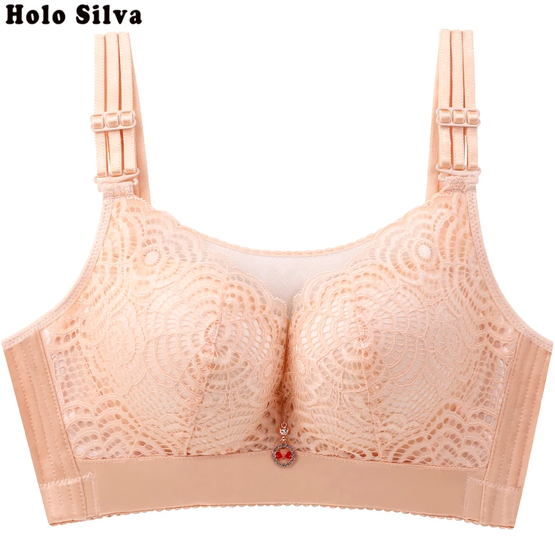 Full cup high quality embroidery floral push up women bra big size 36-52 C D E Coverage sexy fashion ladies underwear | Женская одежда