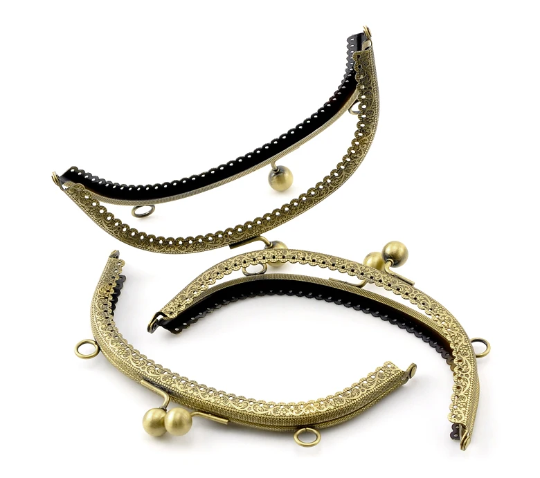 DoreenBeads винтажный металлический кошелек 16 см в античном бронзовом оправе замок с