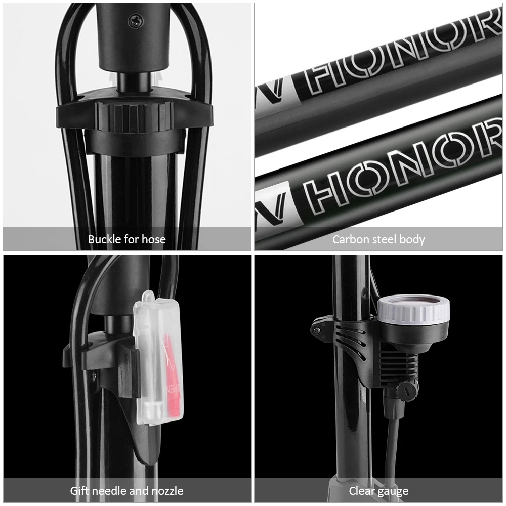 Lixada велосипедный насос 160PSI MTB дорожный велосипед напольный насос накачивающий клапан Presta Schrader Точный Насос для накачивания шин с иглой