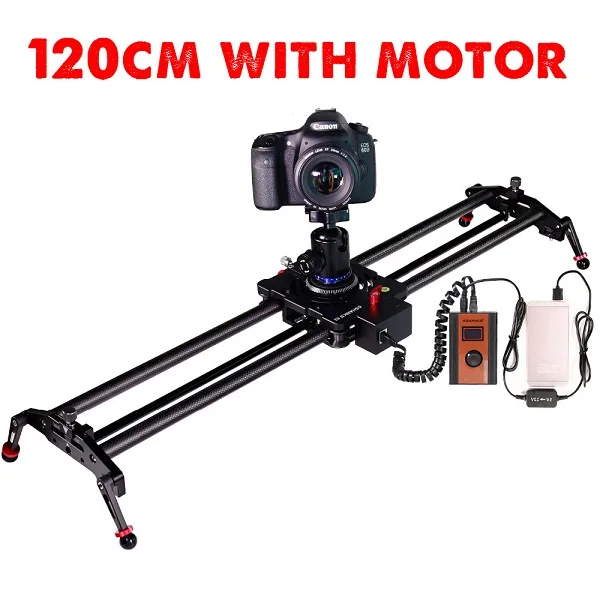 120CM with Motor ASHANKS S2 слайдер для камеры из углеродного волокна с регулируемым углом наклона для непрерывного изменения фокуса для стабилизатора DV DSLR камеры видеосъемки - Цвет: 120CM with Motor
