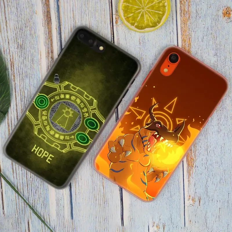 Модный прозрачный жесткий чехол для телефона с аниме Digimon iPhone X XS Max XR 8 7 6 6s Plus 5 SE 5C 4