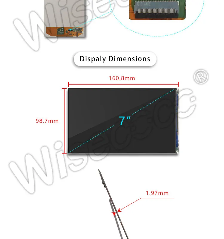 TFTMD070021 7,0 дюймов высокой четкости TFT-LCD дисплей 1200x1920 разрешение с HDMI Плата управляющего драйвера для принтера