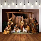 Mehofond фон для фотосъемки с изображением с христианскими текстами и сцена свет на Рождество для малышей; Индивидуальные Зеленые фотографические фоны для фотостудии