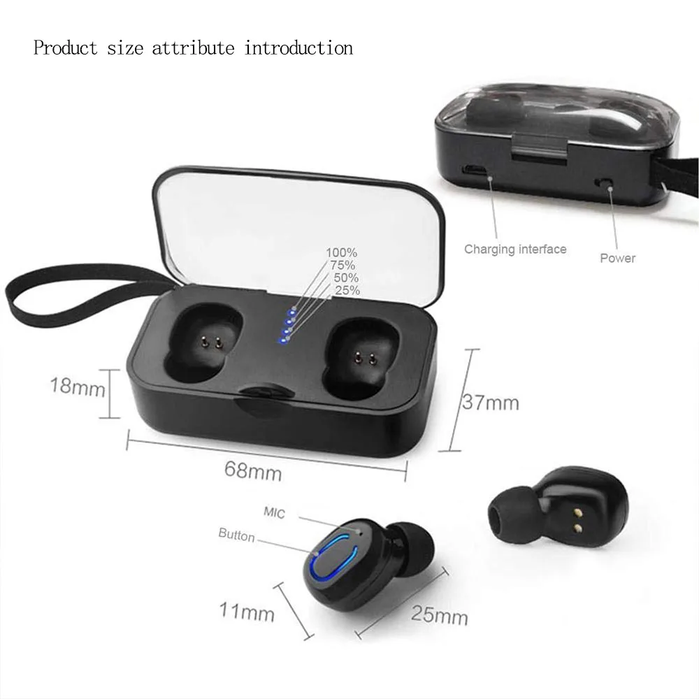 2019 Новинка T18S невидимые Bluetooth наушники 5 0 TWS мини беспроводные стерео глубокий бас