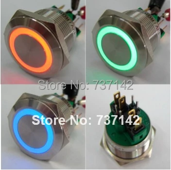 ELEWIND 22 мм RGB трехцветный светодиодный кнопочный переключатель (PM221F-11E/RGB/12 В/с 4