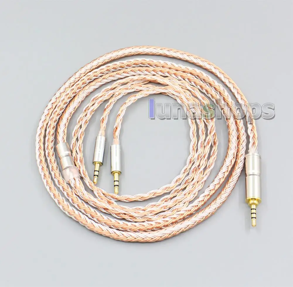 LN006021 чистый посеребренный OCC кабель для Hifiman HE560 HE-350 HE1000 V2 наушников 3,5 мм до 2,5 мм