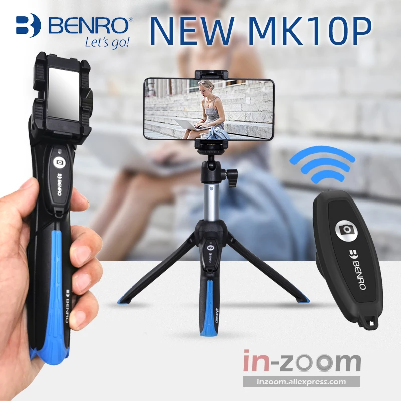 Новый Портативный Выдвижной Мини-Штатив Benro MK10P селфи-Палка с дистанционным управлением для & Brand MK10II
