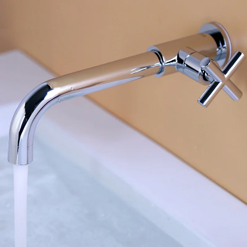 Splashproof ванная комната настенный длинный Швабра кран для бассейна один холодный