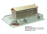 3d puzzle diy toy children gift paper building model greece the parthenon temple worlds great architecture christmas present 1p