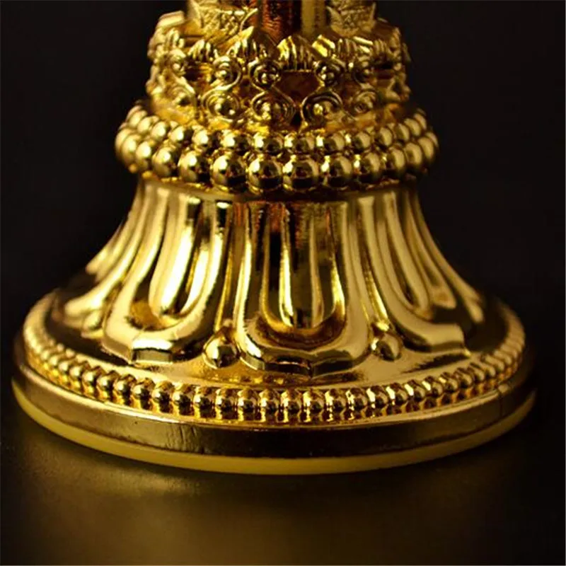 Подсвечники с высокой ножкой из легированного металла в форме лотоса буддийские