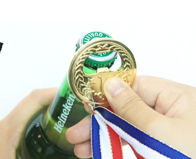 100pcs No.1 Winner Gold Medal Bottle Opener Champion Beer Creative Party Favors Attached A String | Дом и сад