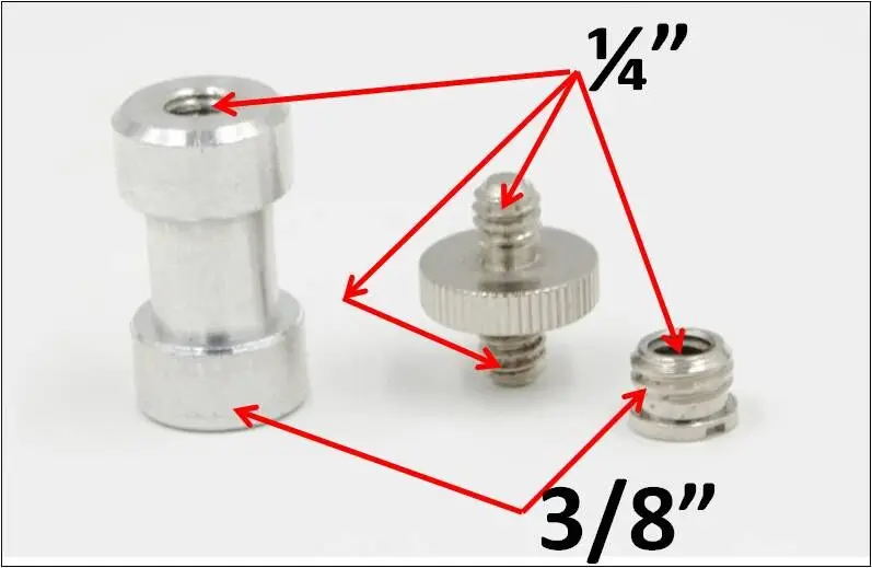 Металлический штатив 3 в 1 с винтом 1/4 дюйма на 3/8 10 комплектов|adapter screw|screw for cameratripods