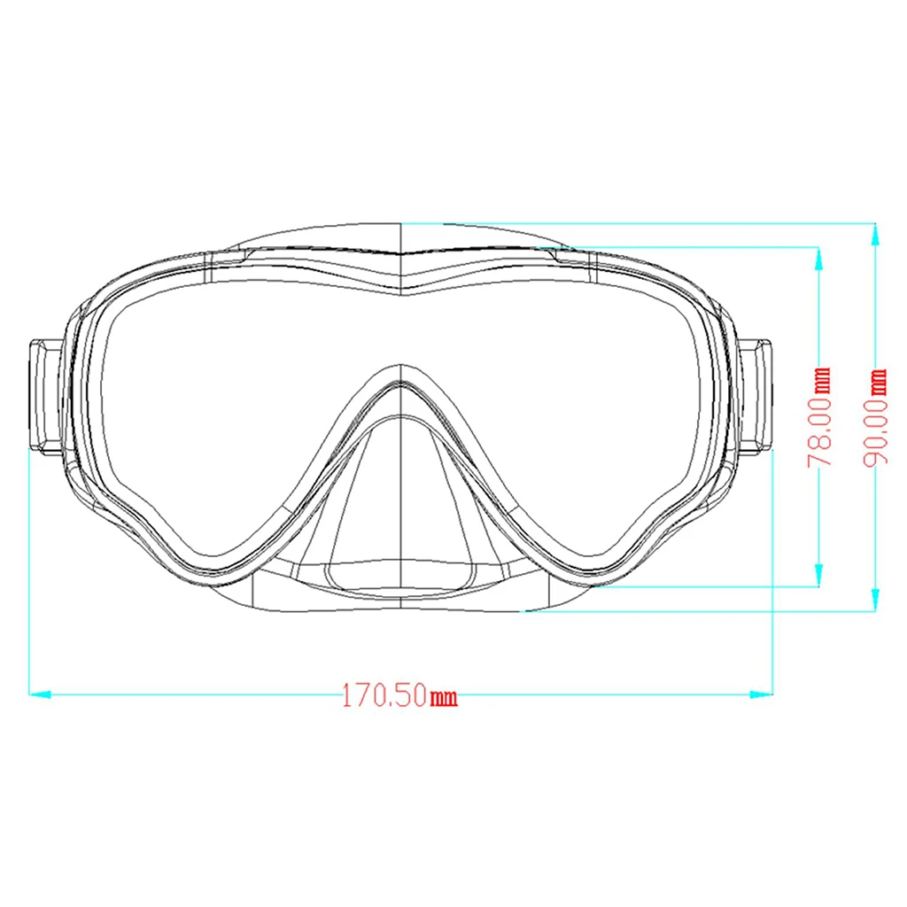 

Adult Silicone Snorkeling Scuba Dive Diving Mask 2019 Tempered Glass Lenses Underwater Swim Swimming Goggles Red/Black