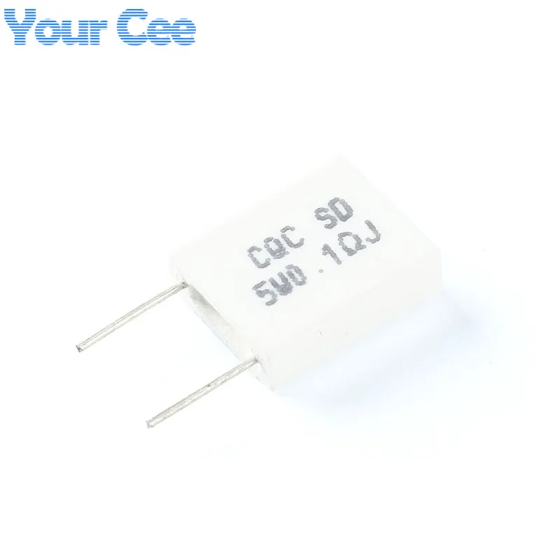 Неиндуктивный керамический цементный резистор 20 шт. 5 Вт 0 1 Ом 1r BPR56 набор