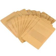 Hot Kraft Paper Tea Bag Stand Up Gift Fruit Tea Packaging Pouches Self Sealing Bags 100Pcs/Lot