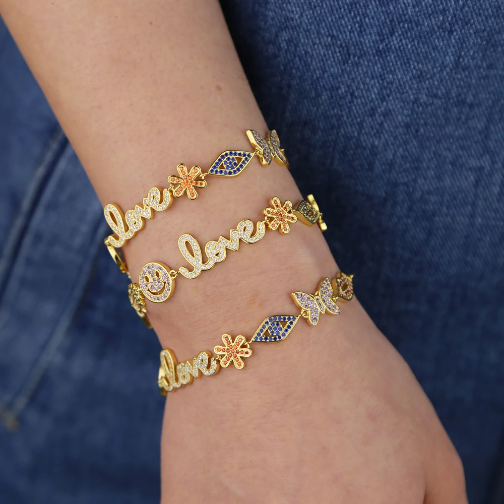 Модные женские ювелирные изделия Золотое покрытие cz красный поцелуй животные