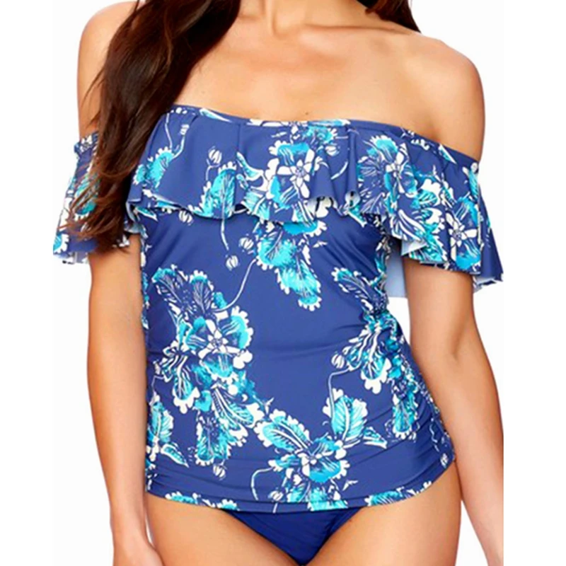 Купальник-танкини с принтом в стиле ретро юбка для женщин купальник рюшами шорты