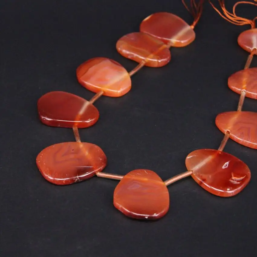 Бусины Из Натурального оранжевого красного агата 15 5 дюйма/нить|loose beads|red agatebeads loose