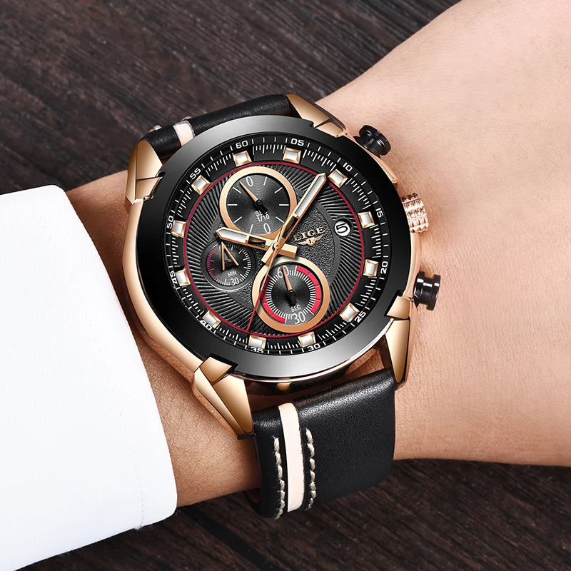 2019 LIGE модные хронограф спортивные мужские часы лучший бренд класса люкс