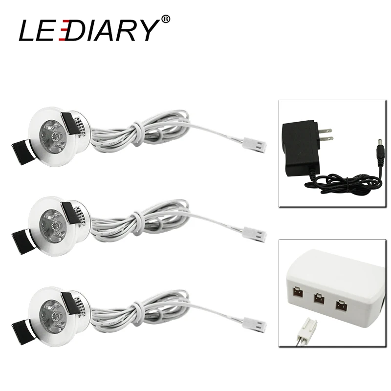Non-dim 3 lamp set ZMISHIBO светодиодный потолочный мини-светильник с регулируемой яркостью 1,5 Вт 27 мм Встраиваемая Серебристая лампа для шкафа с дистанционным управлением 85-265 в - Испускаемый цвет: Non-dim 3 lamp set