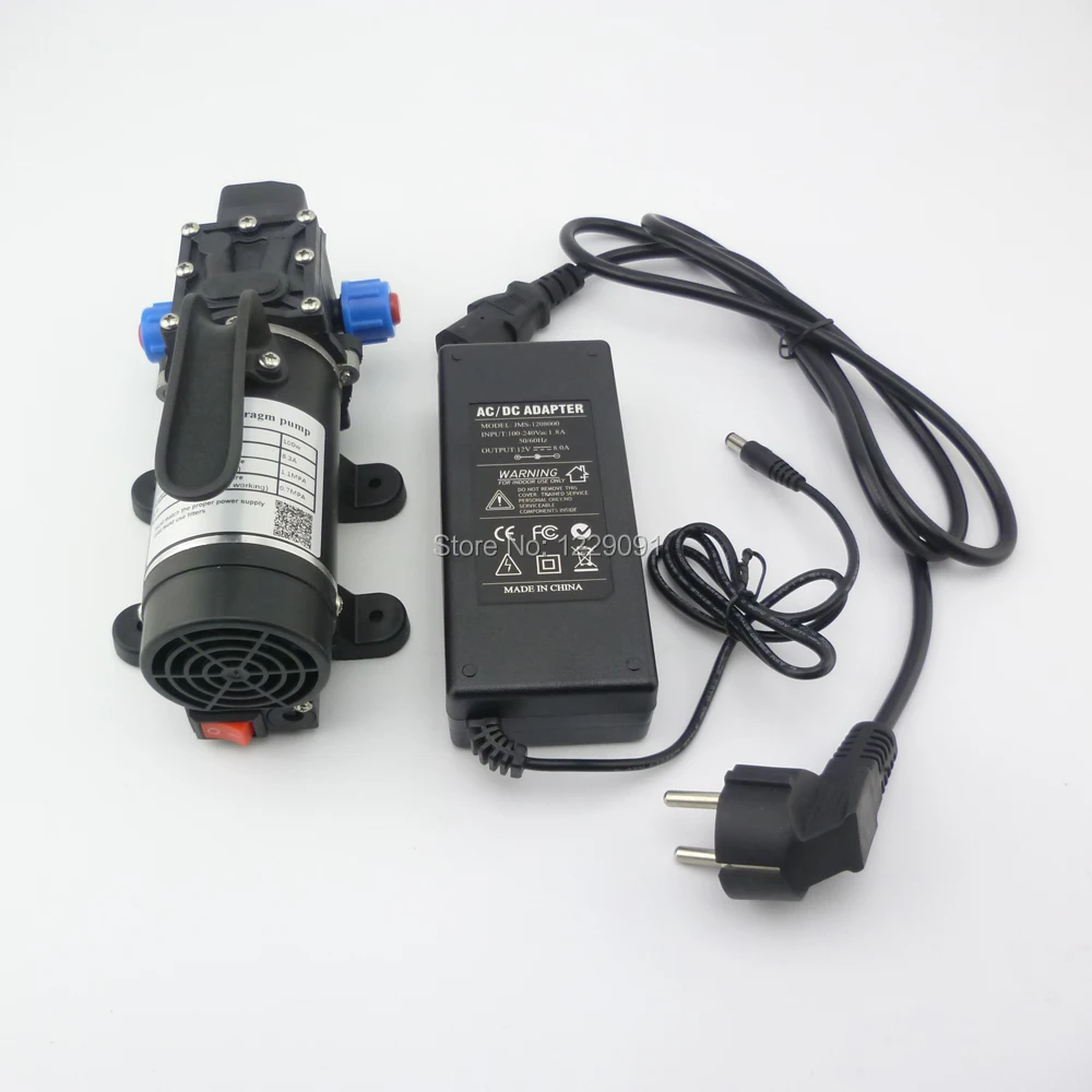 100W 8L/мин портативный небольшой электрический мембранный насос 12v 24v умный дом Мини dc 12v Водяной Насос самовсасывающий насос водяной насос высокого давления