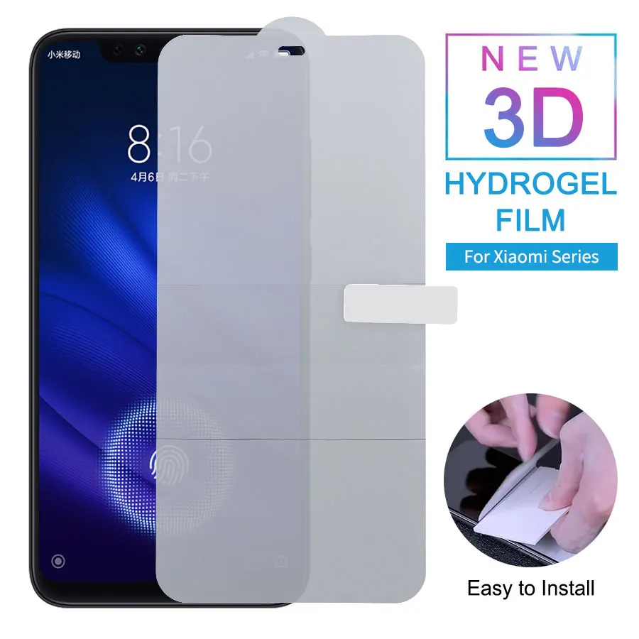 3D полное покрытие Гидрогелевая пленка для Xiaomi mi PocoPhone F1 8 SE A2 Lite x 2 2S 3 6X мягкая