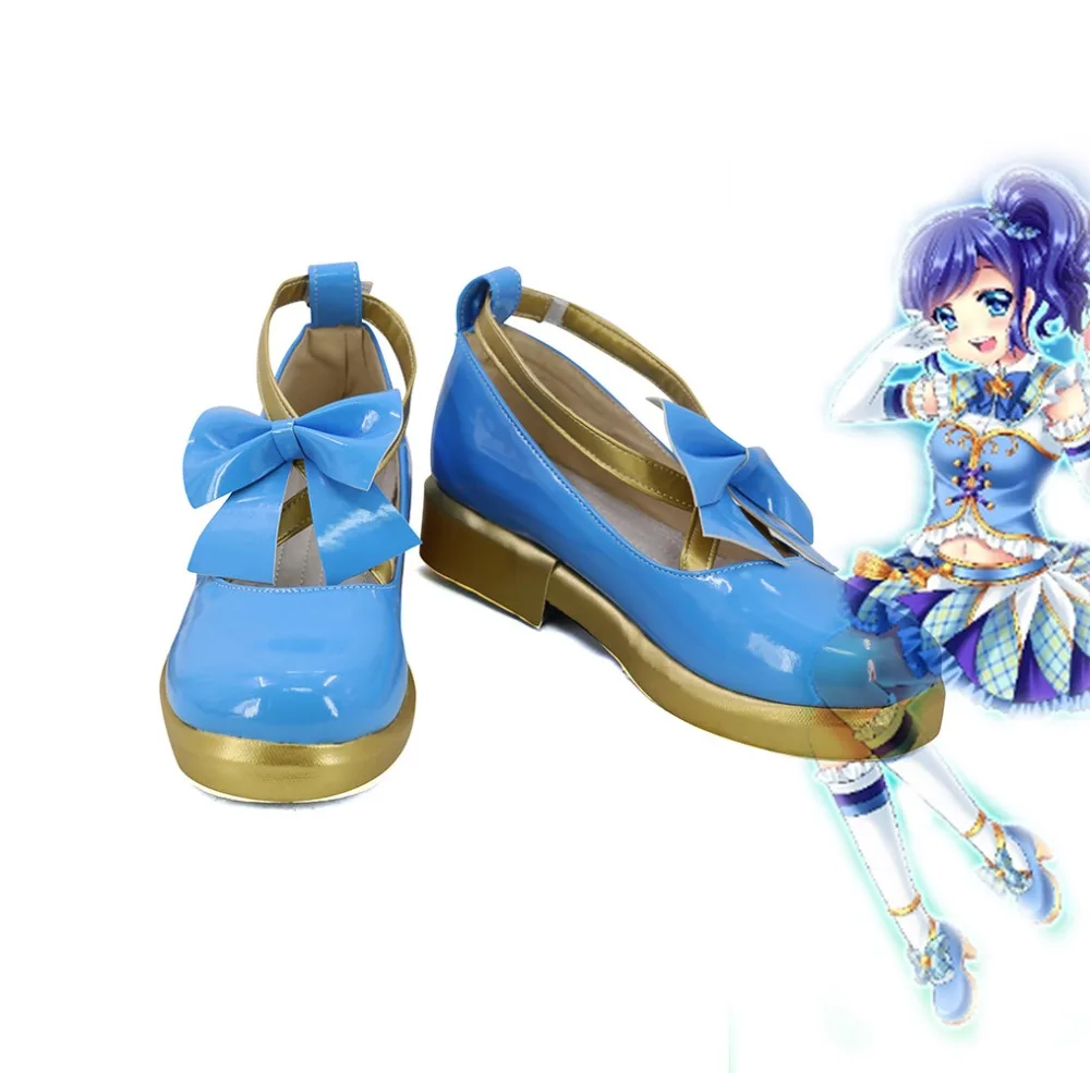 

Aikatsu Kiriya Aoi Cosplay Boots Blue Shoes Custom Made