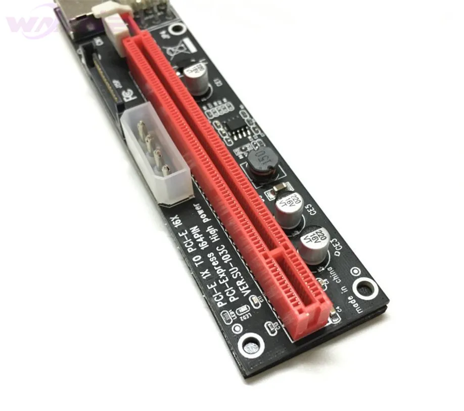 Адаптер PCI E Express с 1X на 16X адаптер для расширения графики SATA 15 контактов 6 4 контакта