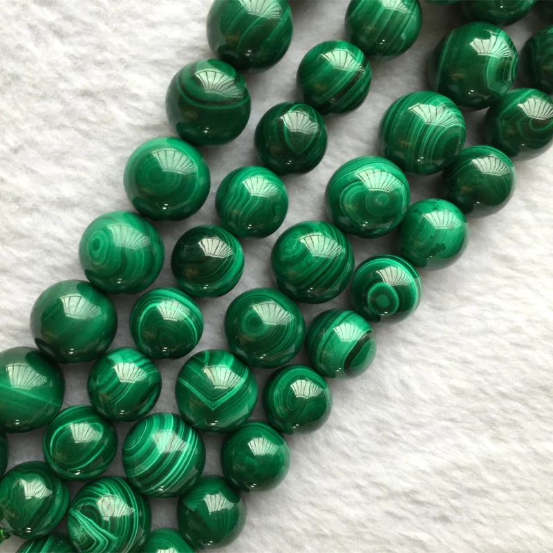 

Discount Wholesale Natural Genuine Green Malachite Lace Eye Round Loose Stone Beads For Jewelry Making 14-20mm 15" 05701