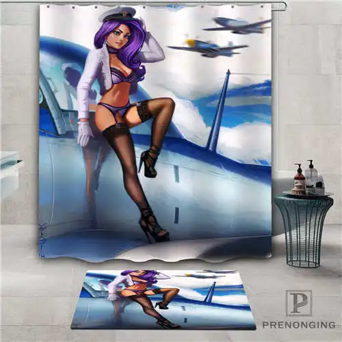 Индивидуальный дизайн pin-up (1) водонепроницаемый занавеска для душа коврик дома
