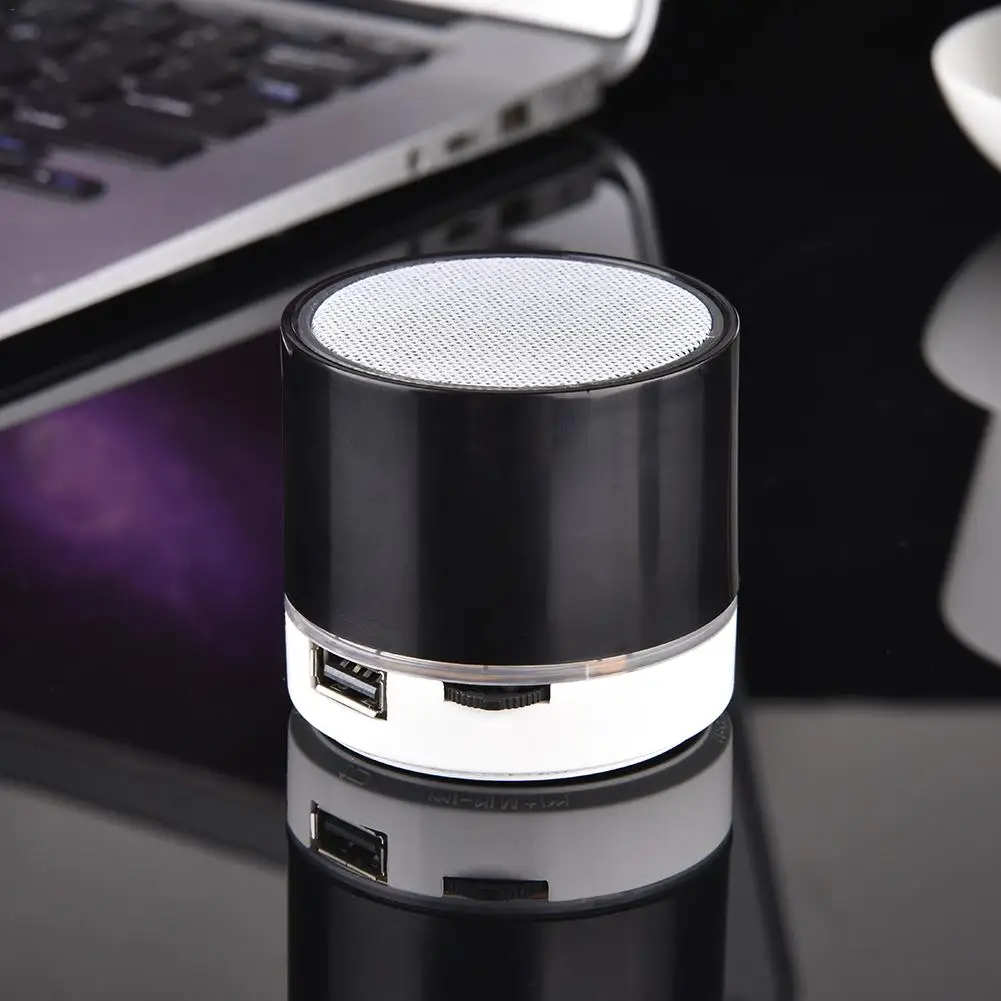 Black S10 стерео Bluetooth динамик Поддержка U диск TF карта универсальный мобильный телефон музыка мини беспроводной открытый портативный динамик сабвуфер - Цвет: Black
