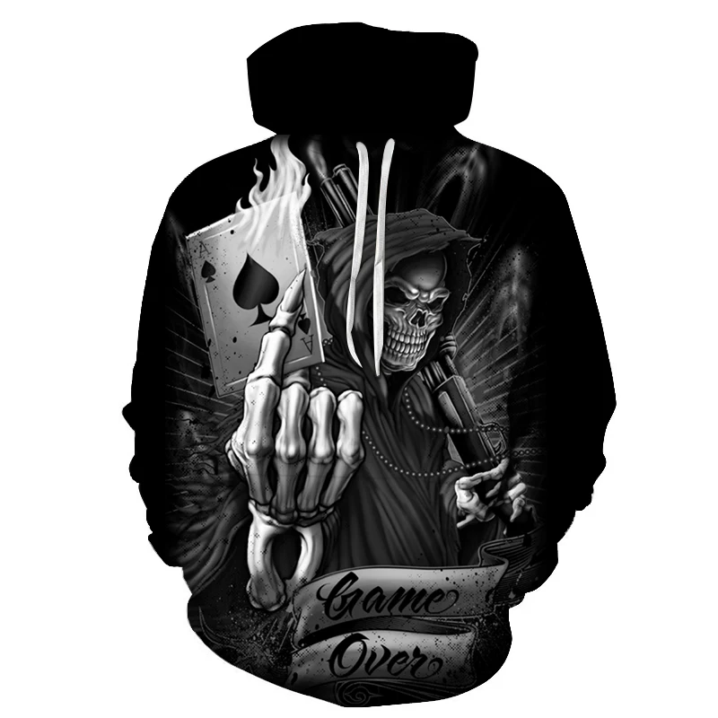 Poker Skull, Толстовки, Толстовки, 3d худи, мужской спортивный костюм, модная толстовка с капюшоном, Забавный пуловер, осенняя уличная одежда, мужской брендовый спортивный костюм